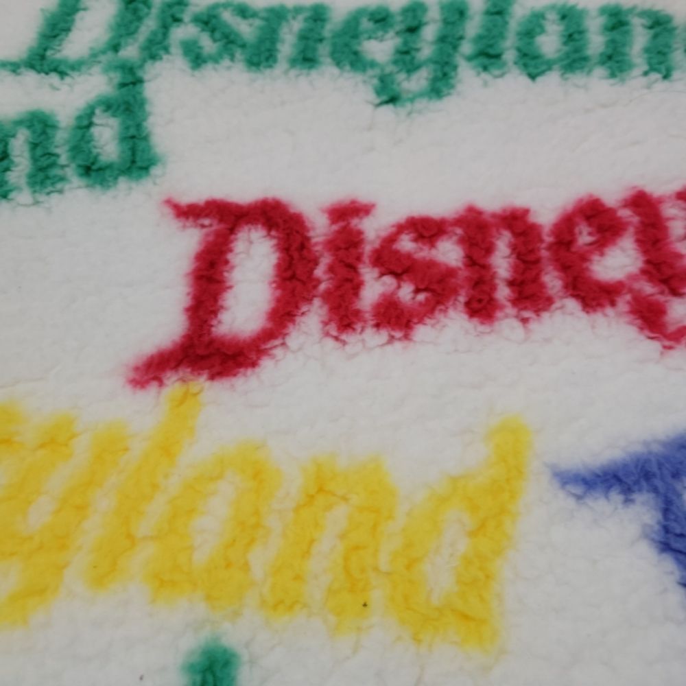 Disney Sweater Size XL Youth Disneyland Logo Print Sherpa Soft Fleece Pullover - Picture 4 of 6